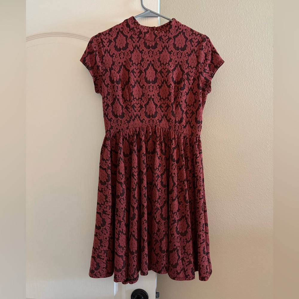 Xhilaration Burgundy and Black Dress